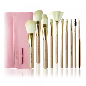 Makeup Brush Set - Barbie Vanilla (10 Pcs)